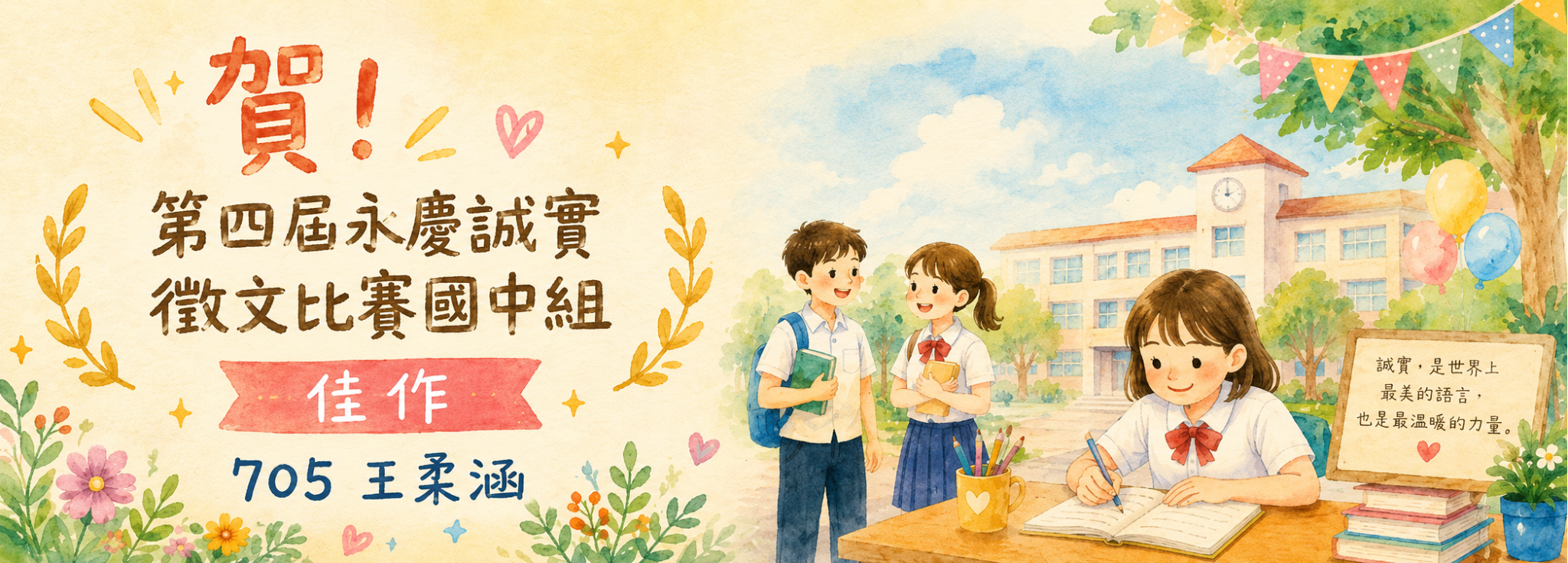 115第四屆永慶誠實徵文比賽國中組佳作-王柔涵